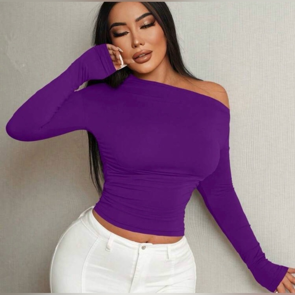 Purple Long Sleeve Top - Picture 4 of 5